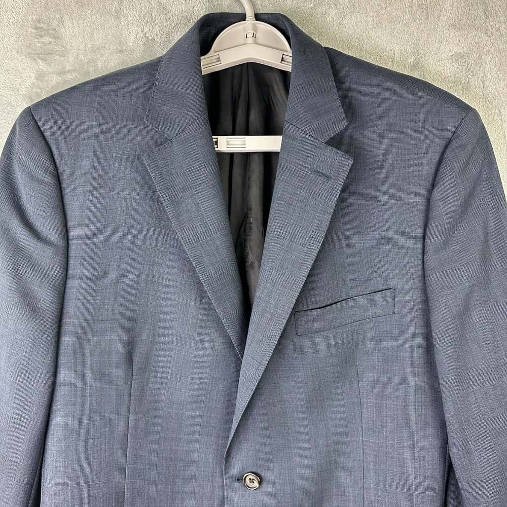 Lauren Ralph Lauren‎ Suit Jacket Mens 44L Gray 100% Wool Trim Fit Blazer - Picture 2 of 14